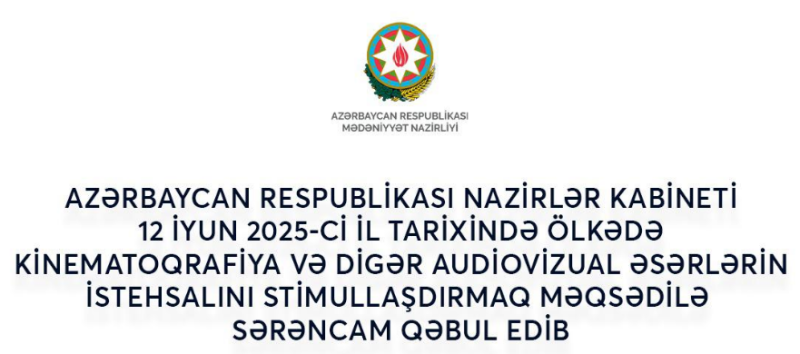 Azərbaycan kinematoqrafiyasını stimullaşdıran yeni sərəncam qüvvəyə minib